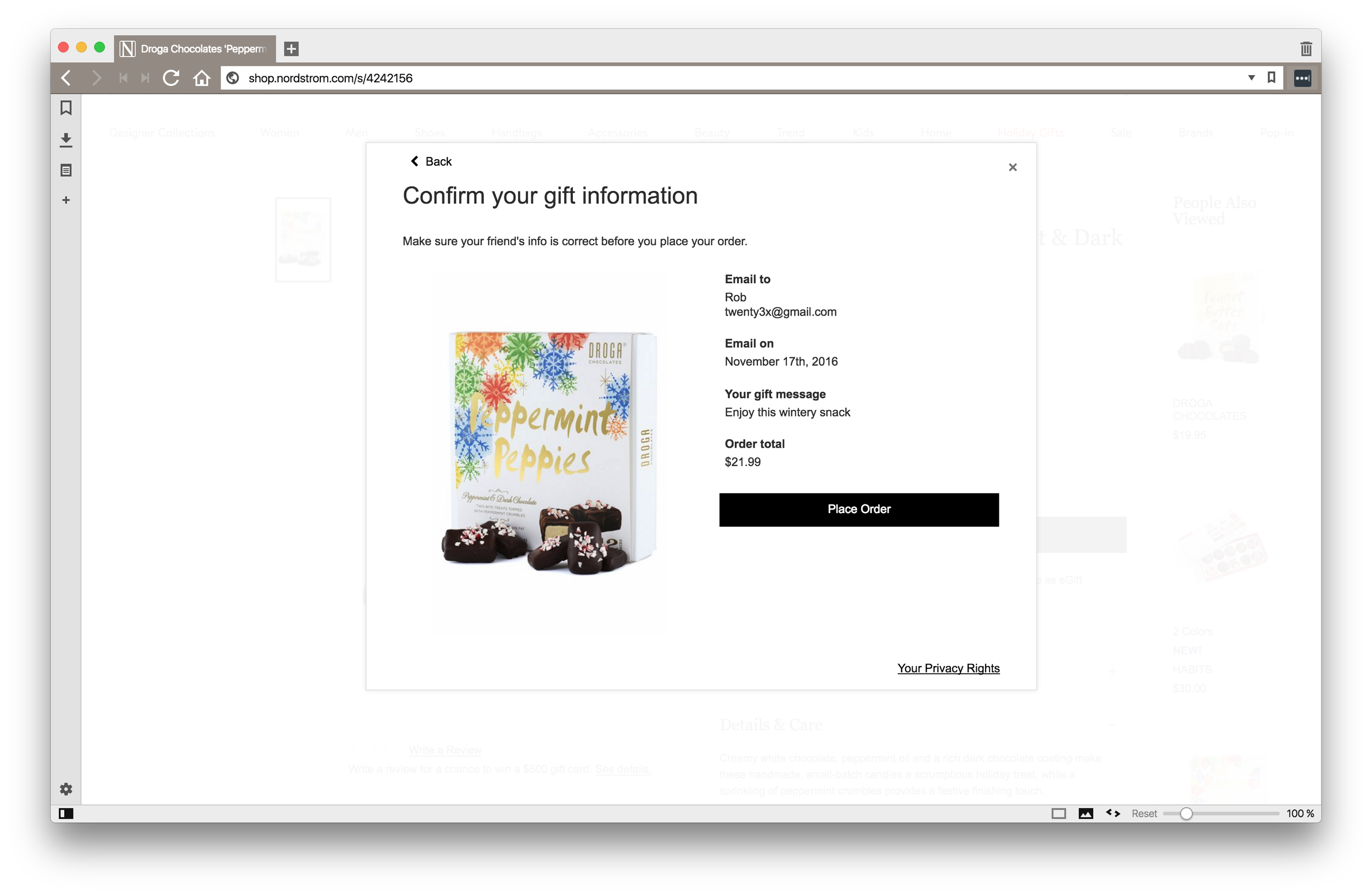 Live Nordstrom eGifting step 4