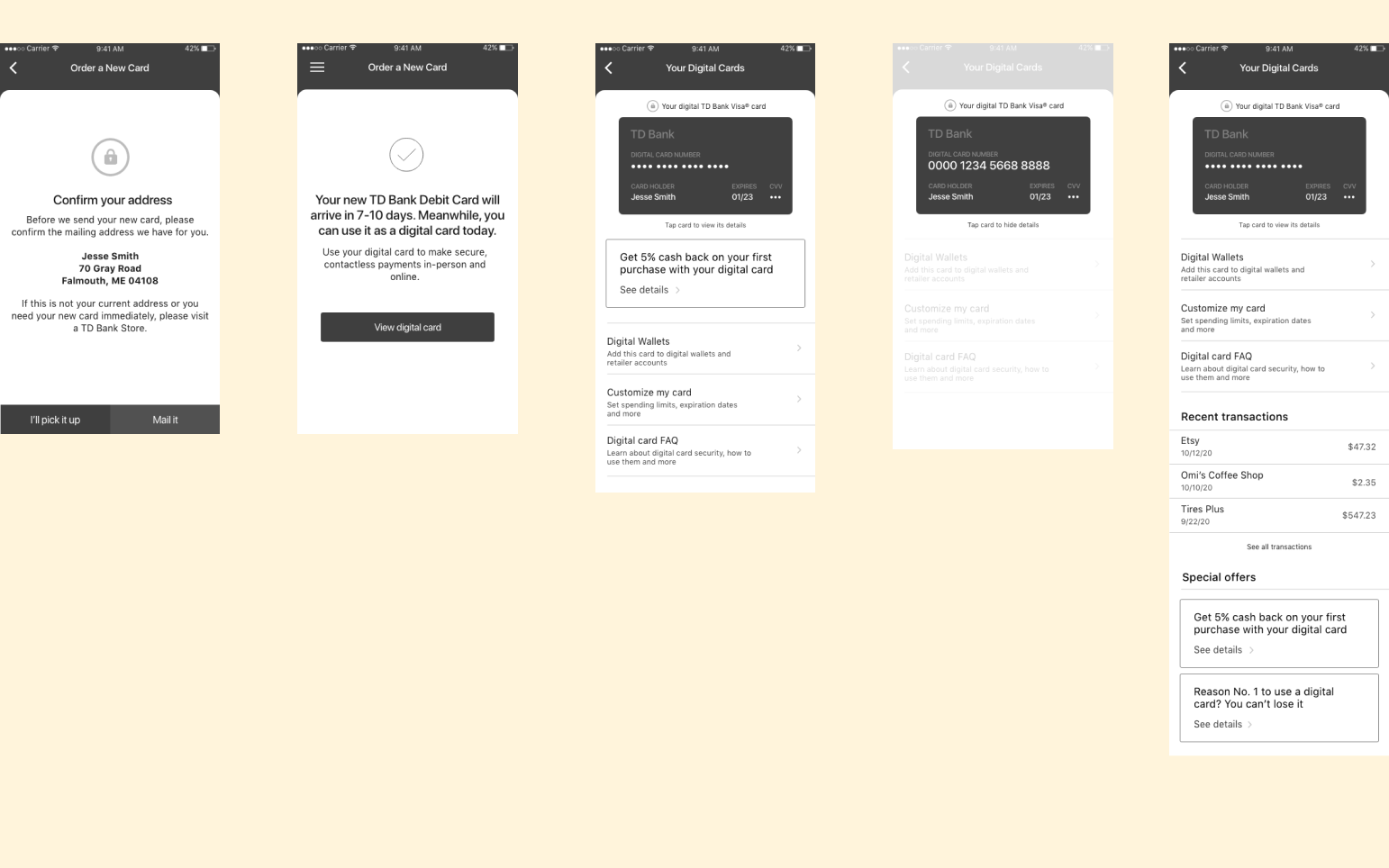 debit concepts wireframes v1